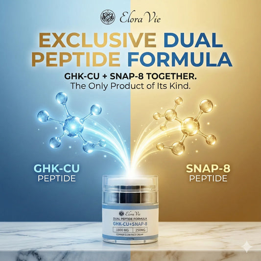 GHK-CU + SNAP-8 Dual Peptide Anti-Aging Copper Glow Face Cream + Derma Roller Free - MetaTRIM Health