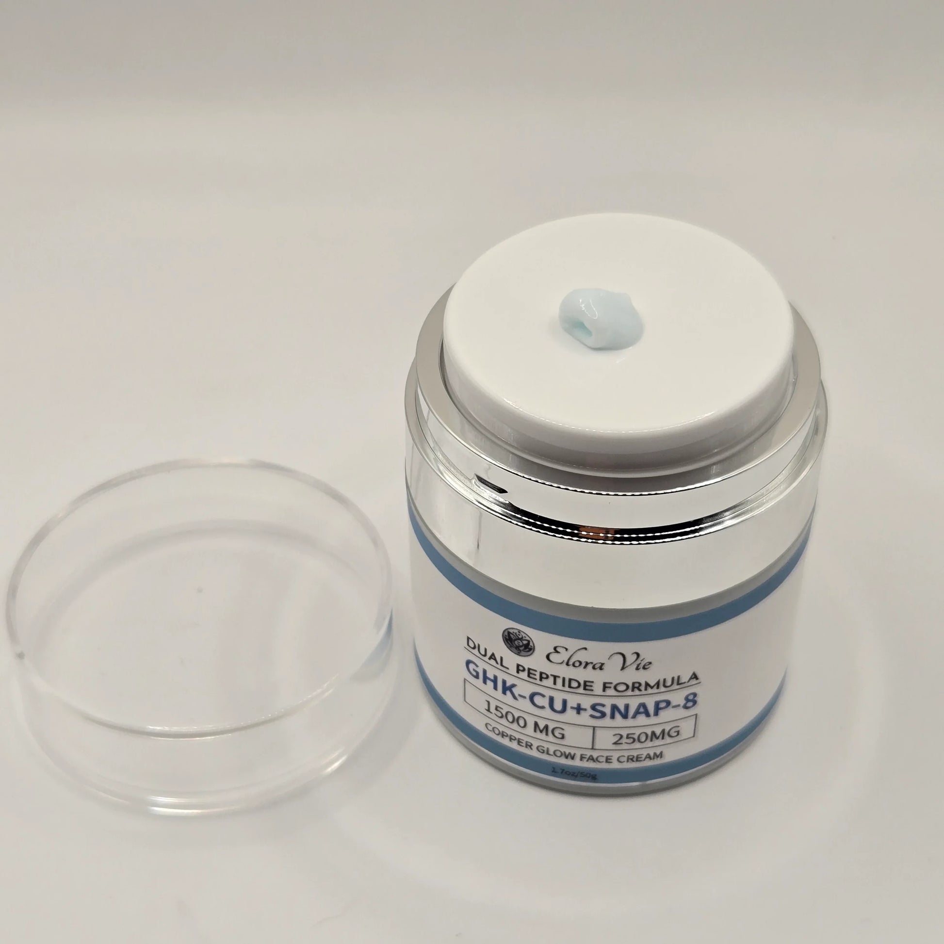 GHK-CU + SNAP-8 Dual Peptide Anti-Aging Copper Glow Face Cream + Derma Roller Free - MetaTRIM Health