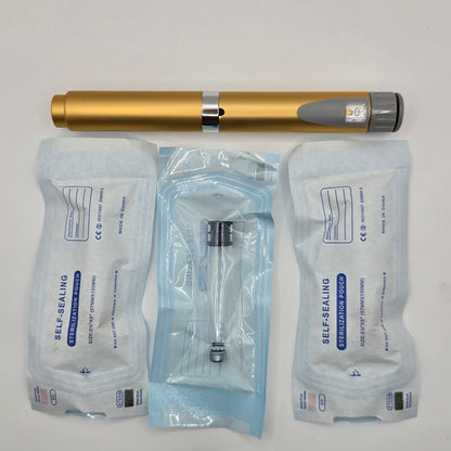 MetaTRIM V2 Metal Peptide Injection Pen – Reusable Anodized Aluminum, 3 Vials Included