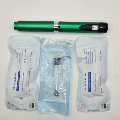 MetaTRIM V2 Metal Peptide Injection Pen – Reusable Anodized Aluminum, 3 Vials Included