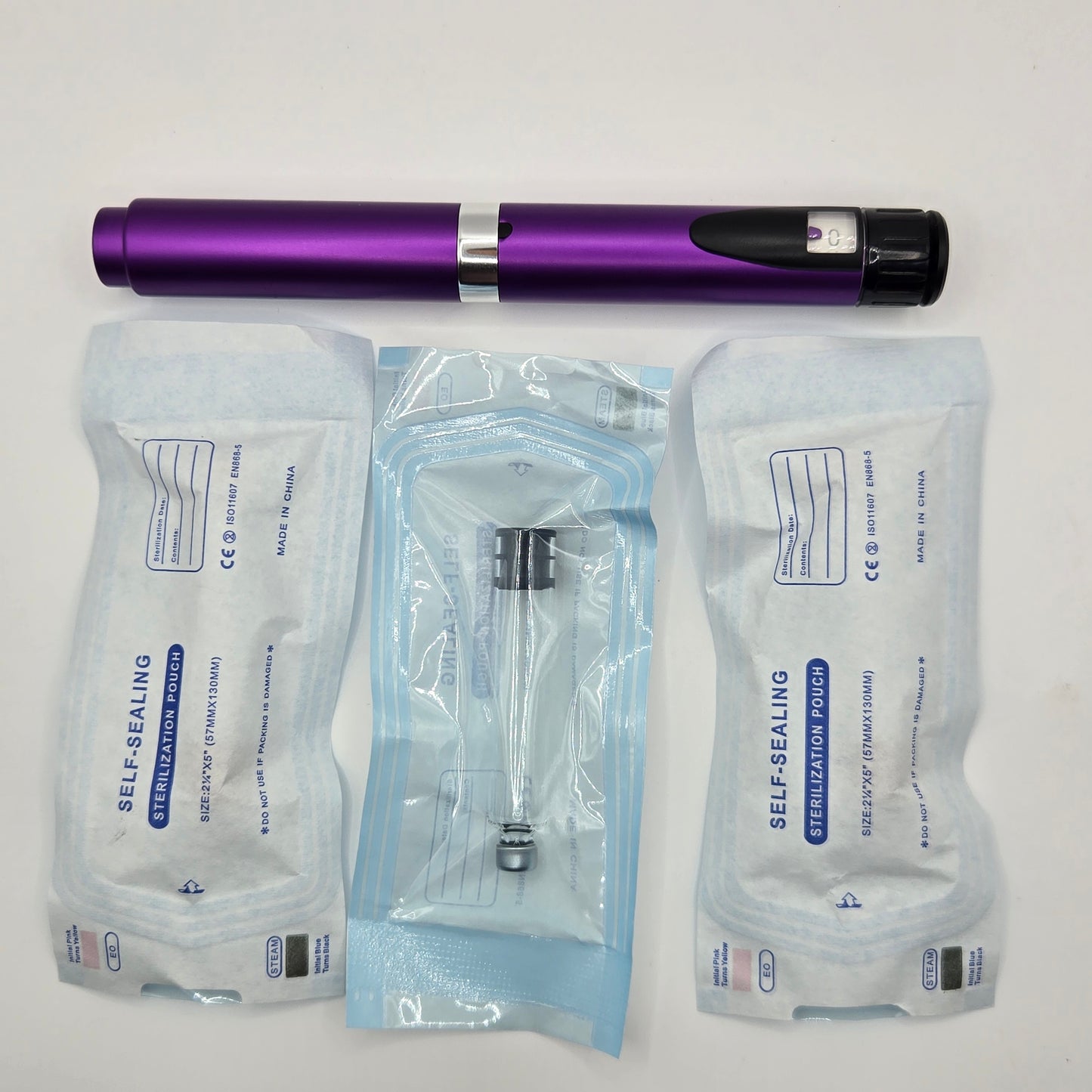 MetaTRIM V2 Metal Peptide Injection Pen – Reusable Anodized Aluminum, 3 Vials Included