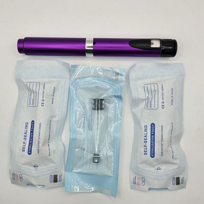 MetaTRIM V2 Metal Peptide Injection Pen – Reusable Anodized Aluminum, 3 Vials Included