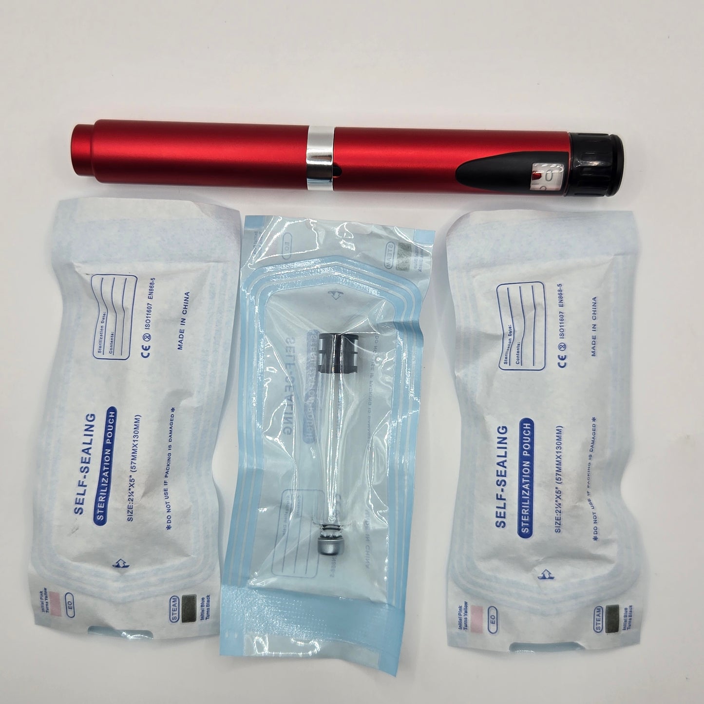 MetaTRIM V2 Metal Peptide Injection Pen – Reusable Anodized Aluminum, 3 Vials Included