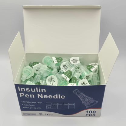 Premium Insulin / Peptide Injection Pen Needles | 31G x 6mm & 32G x 4mm | 100-Count Box