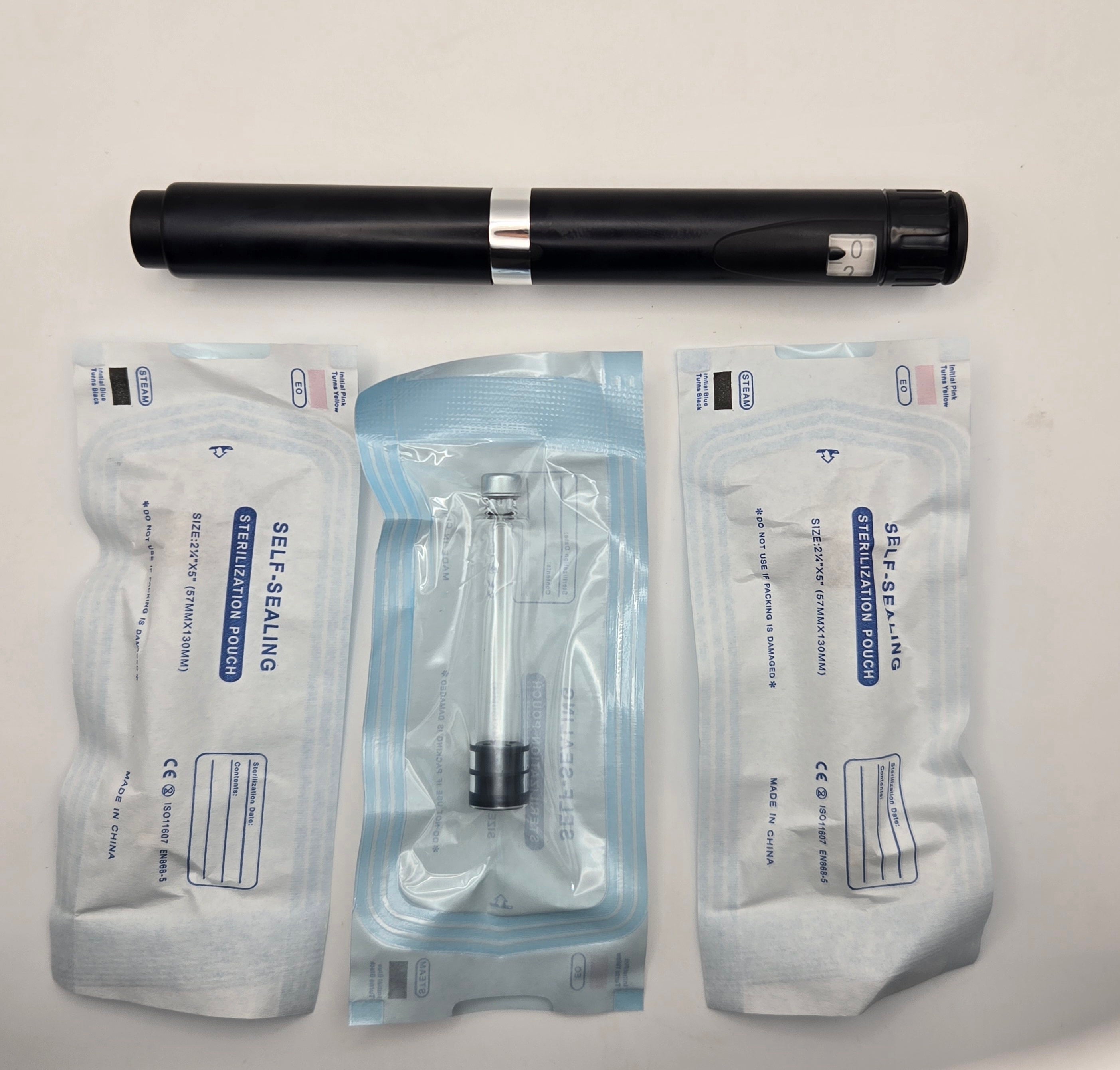 MetaTRIM V2 Metal Peptide Injection Pen – Reusable Anodized Aluminum, 3 Vials Included
