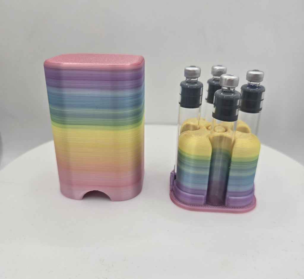 3mL Cartridge  Reconstitution Station & Purge Tower for Peptide Injection Pens| Snap-Lock Lid Holder