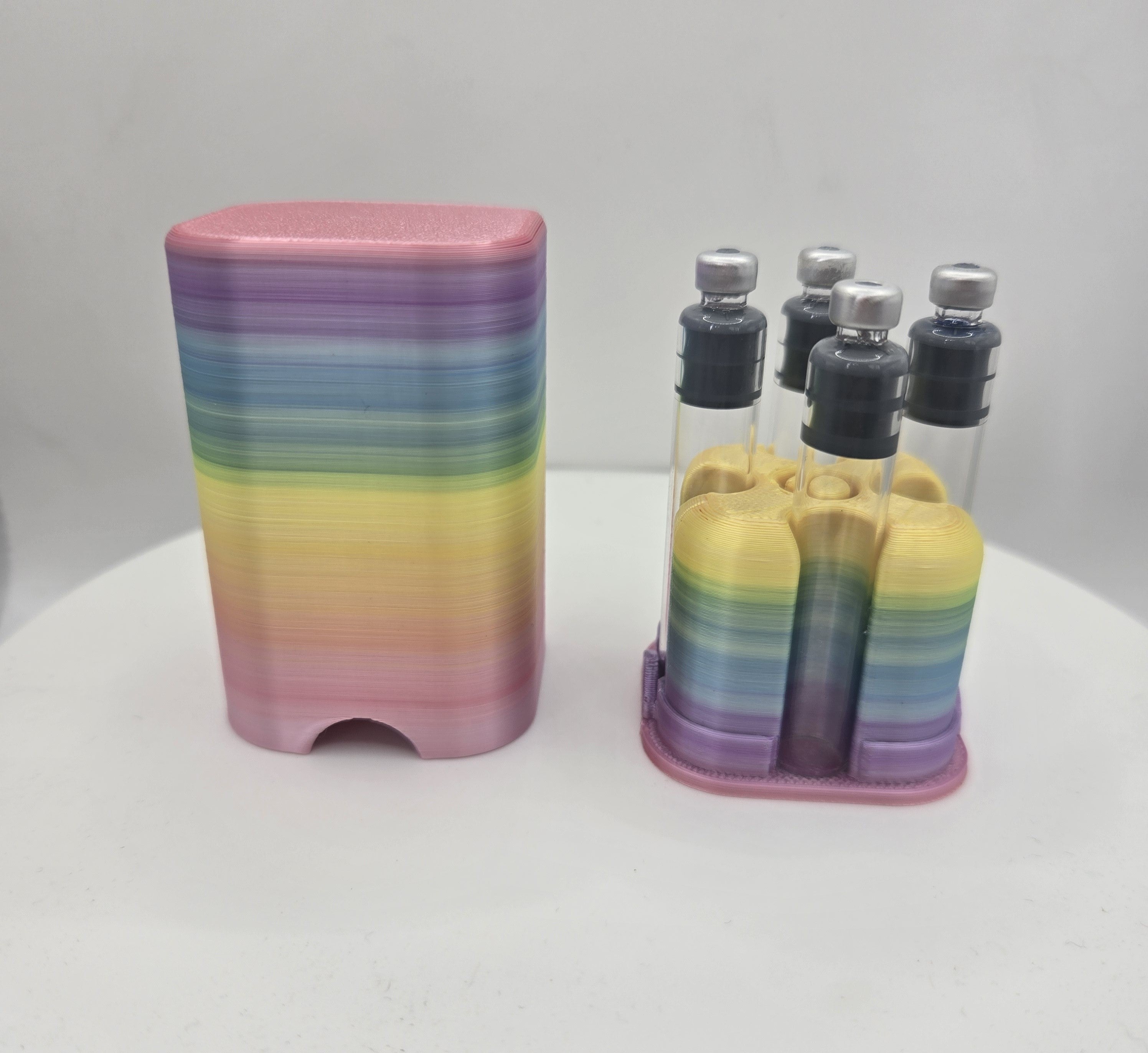 3mL Cartridge  Reconstitution Station & Purge Tower for Peptide Injection Pens| Snap-Lock Lid Holder