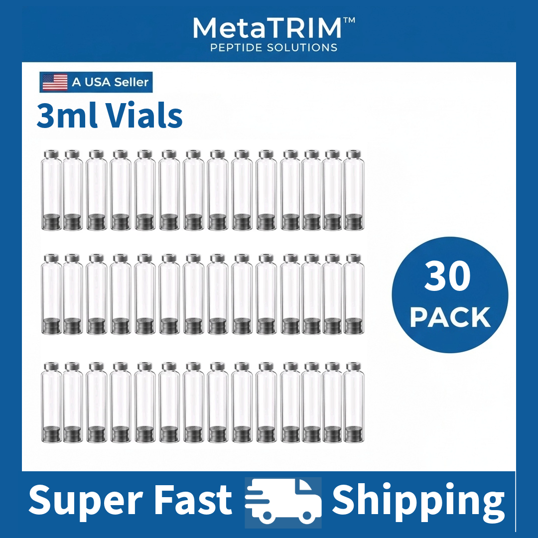 MetaTRIM™ Sterile 3ml Peptide Injection Pen Glass Cartridges | 10, 20, & 30 Packs
