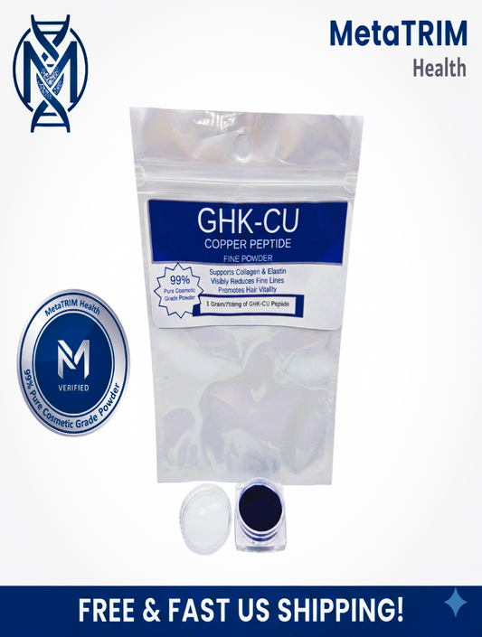 MetaTRIM GHK-Cu Copper Peptide Powder - 99.93% Pure - 756mg Active Peptide